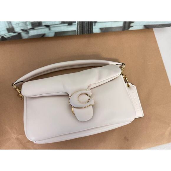 Coach CR703 Pillow Tabby Shoulder Bag 20 IN Chalkv - Picture 1 of 7